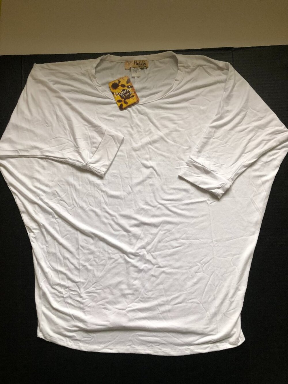 Hybrid & Company Dolman Casual White Shirt Size 2X
